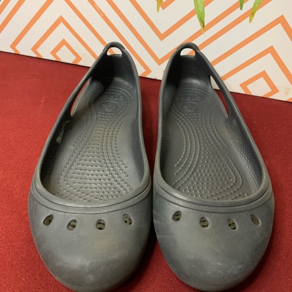 Crocs Kadee black ballet flat 6 slip on sandal - Picture 3 of 6